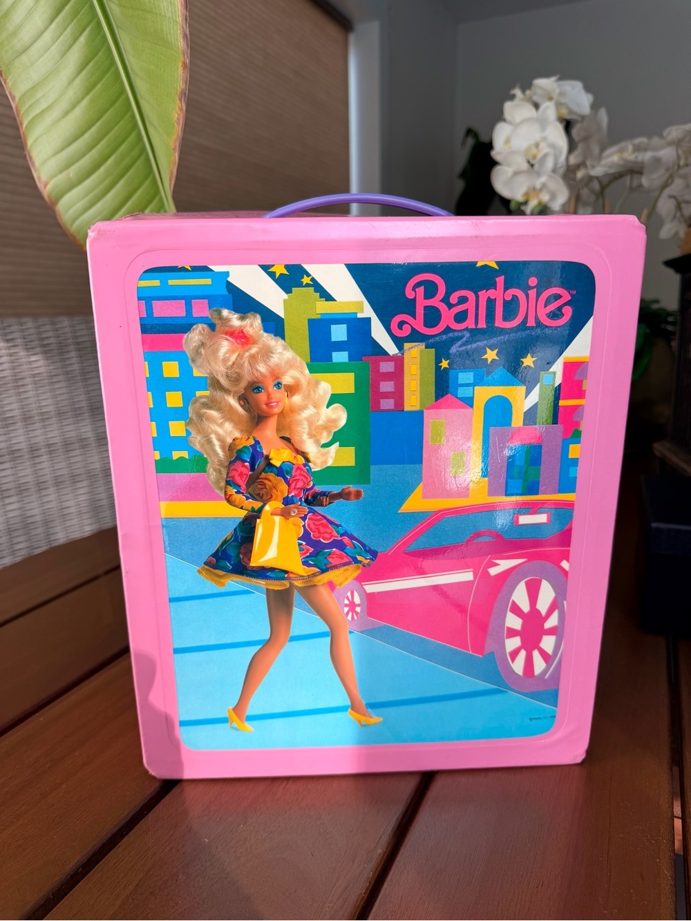Vintage Barbie Pink Retro City Carry Case - Barbie